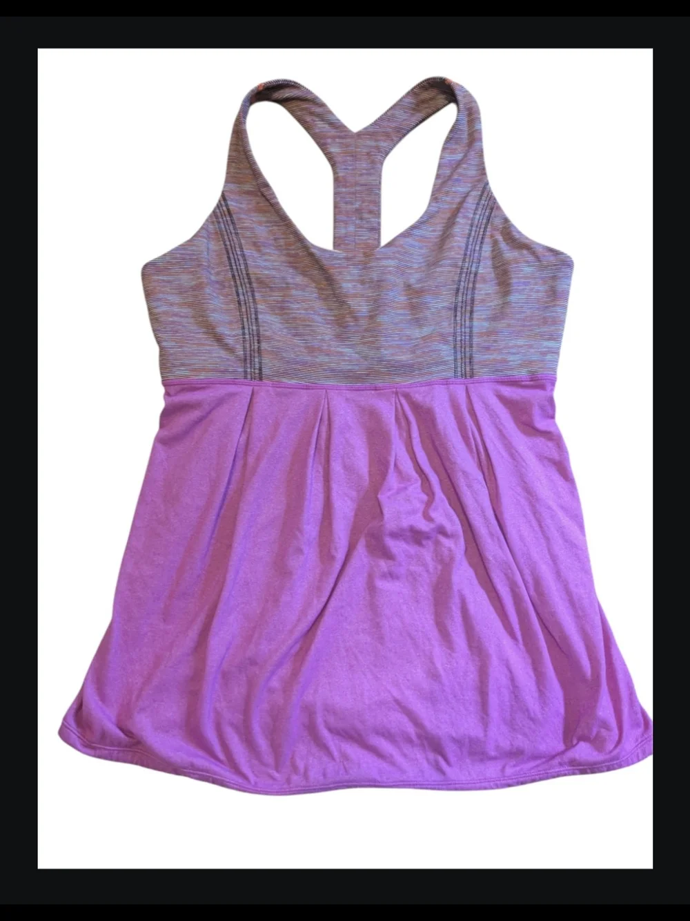 LULULEMON POWER DANCE TANK - Size -12 - *NO SIZE TAG* Shelf Bra - Workout - Picture 4 of 11